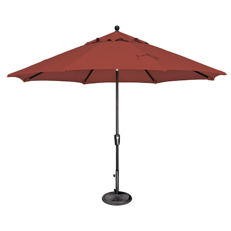 Catalina 132 in. Push Button Market Umbrella, Henna & Black SSUM92-1109-D2407